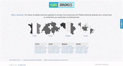 Desktop Screenshot of euro-annonces.com